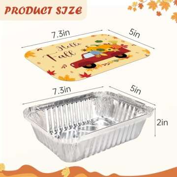 RGQSUN 40 Pcs Disposable Foil Containers for Thanksgiving