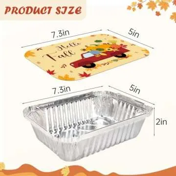 RGQSUN 40 Pcs Disposable Foil Containers for Thanksgiving