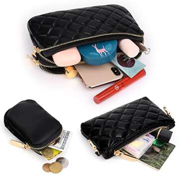 UTO Small Crossbody Bags for Women 3 in 1 Trendy Belt Purse Fashion Designer Mini Cute Sling Fanny Chest Pack