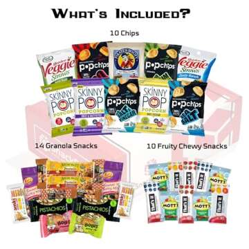 Snack BOX Gluten Free Healthy Care Package (34 Count) Valentines Day Holiday, Teachers, Back to Scho...