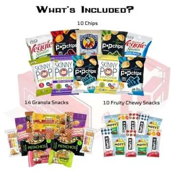 Snack BOX Gluten Free Healthy Care Package (34 Count) Valentines Day Holiday, Teachers, Back to Scho...