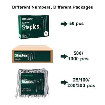 FEED GARDEN 6 Inch 50 Pack Hot-dip Galvanized Landscape Staples – Versatile Gardening Solutions