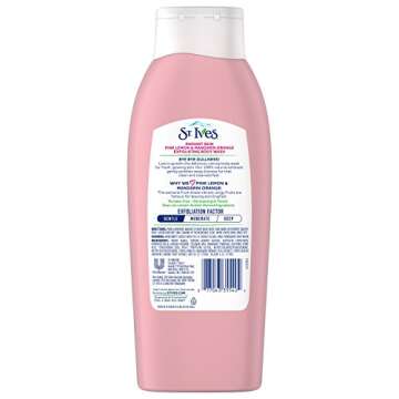 St. Ives Even & Bright Body Wash, Pink Lemon and Mandarin Orange, 24 Fl Oz (Pack of 1)