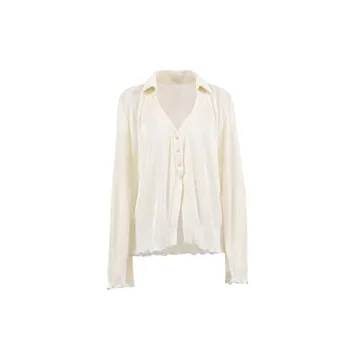 LYANER Women's Stylish Deep V Neck Bell Sleeve Blouse