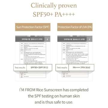 [I'm from] Rice Sunscreen 50ml, Physical, rice extract 41%, Non-nano zinc oxide, Reef friendly, skin sun protection