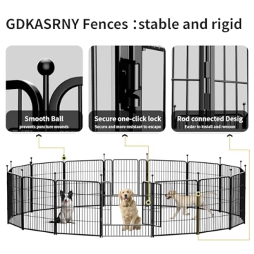 GDKASRNY Heavy Duty Portable Dog Playpen for All Sizes