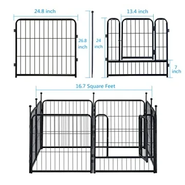 GDKASRNY Heavy Duty Portable Dog Playpen for All Sizes