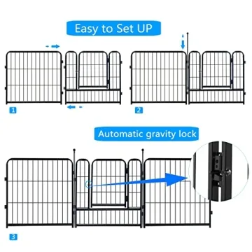 GDKASRNY Heavy Duty Portable Dog Playpen for All Sizes