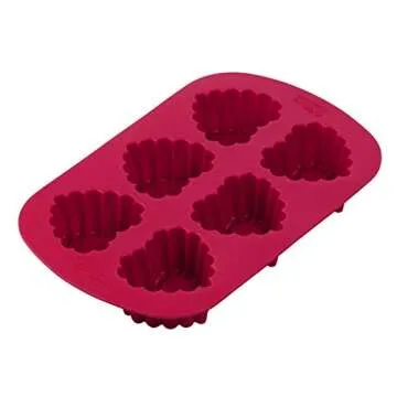 Wilton Ruffled Heart Silicone Mold Pan, 6-Cavity