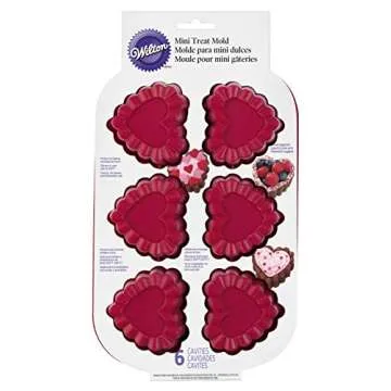 Wilton Ruffled Heart Silicone Mold Pan, 6-Cavity