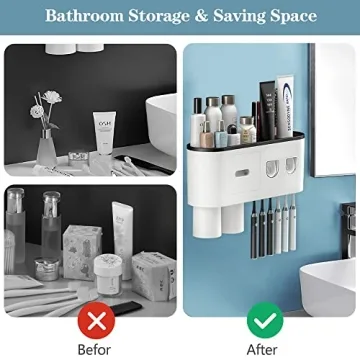 BHeadCat Toothbrush Holder - Ultimate Bathroom Organizer