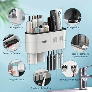 BHeadCat Toothbrush Holder - Ultimate Bathroom Organizer