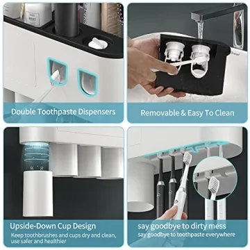 BHeadCat Toothbrush Holder - Ultimate Bathroom Organizer