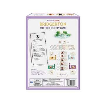 Bridgerton The High Society Board Game - Strategy Game Based on The Hit Netflix TV Series, Fun Game for Adult Game Night, Ages 16+, 3-6 Players, 30 Minute Playtime, Made by Mixlore