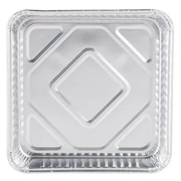 Pack of 30 Extra-Thick Disposable Aluminum Baking Pans | Standard Size 9” x 9” Recyclable Square Cooking Tins | Portable Food Containers | Superior Heat Conductivity | 2” High Walls to Prevent Spills