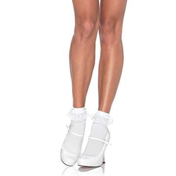 Leg Avenue Lace Ruffle Anklet Socks – Cute & Comfortable