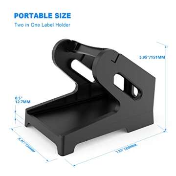 Vazioyar Thermal Label Holder for Rolls and Fan-Fold Labels, Sticker Roll Holder Work with Desktop L...