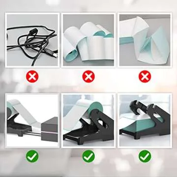 Vazioyar Thermal Label Holder for Rolls and Fan-Fold Labels