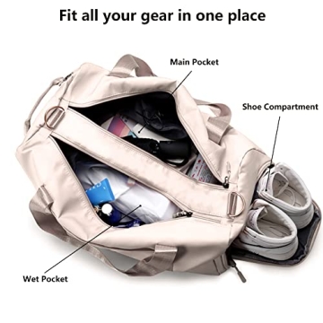 MABROUC Women's Sports Duffel Bag for Gym Travel