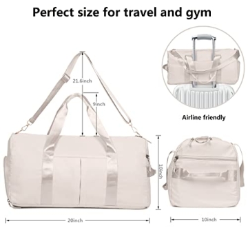 MABROUC Women's Sports Duffel Bag for Gym Travel