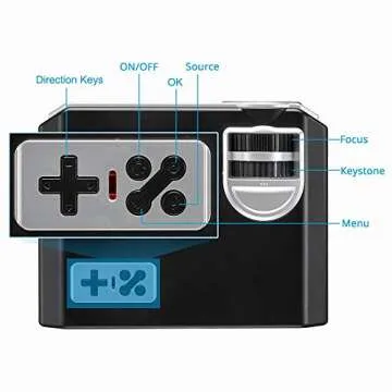 Gzunelic 1080p LED Video Projector - Stunning Home Theater Experience