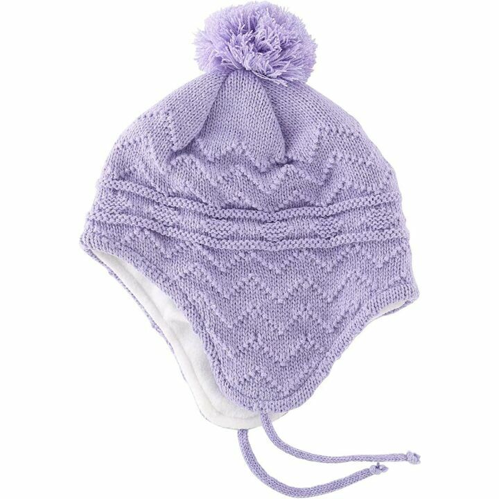 Warm Fleece Lined Knit Winter Hat for Toddlers