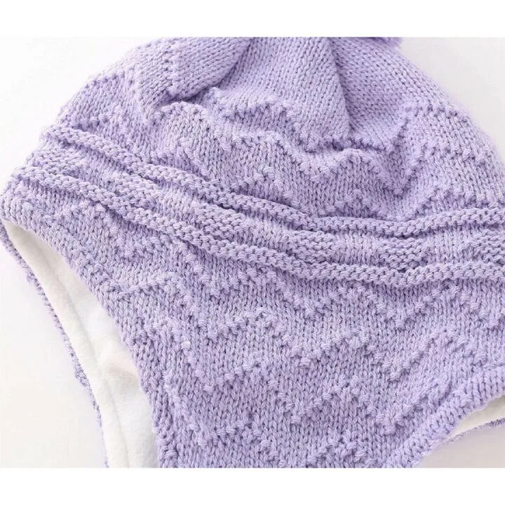 Warm Fleece Lined Knit Winter Hat for Toddlers