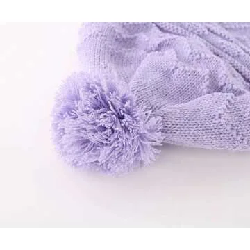 Warm Fleece Lined Knit Winter Hat for Toddlers