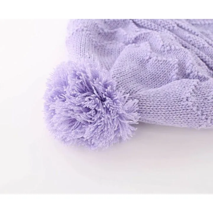 Warm Fleece Lined Knit Winter Hat for Toddlers
