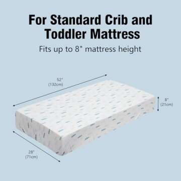 2 Packs Baby Crib Sheets for Boys Girls, Stretchy Fitted Crib Sheet for Standard Crib and Toddler Ma...