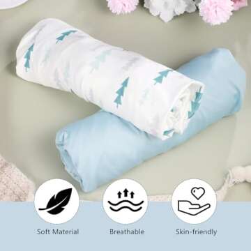Soft Baby Crib Sheets Set for Boys and Girls - 2 Pack