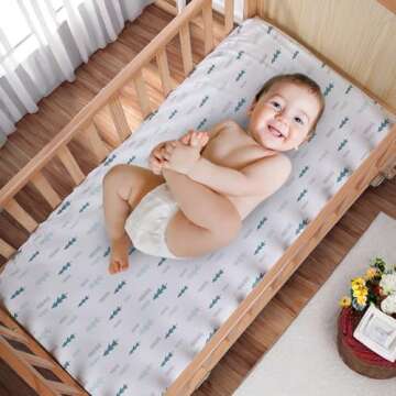 Soft Baby Crib Sheets Set for Boys and Girls - 2 Pack