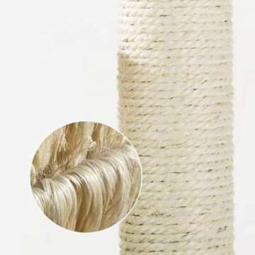 Lovely Caves 14.2in Mushroom Scratching Post with Sisal Covered, Cat Claw Scratcher Pole for Kitten, Cat Furniture Scratch Post