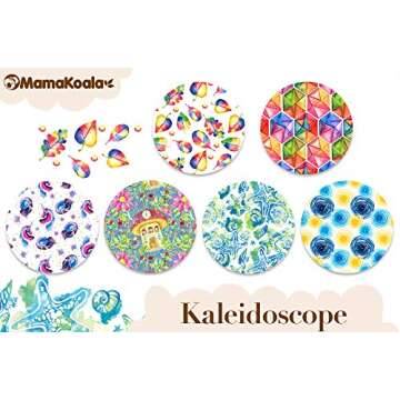 Mama Koala One Size Baby Washable Reusable Pocket Cloth Diapers, 6 Pack with 6 One Size Microfiber Inserts (Kaleidoscope)