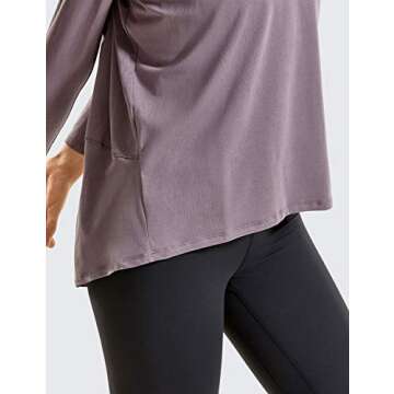 CRZ YOGA Pima Cotton Long Sleeve Shirt for Women