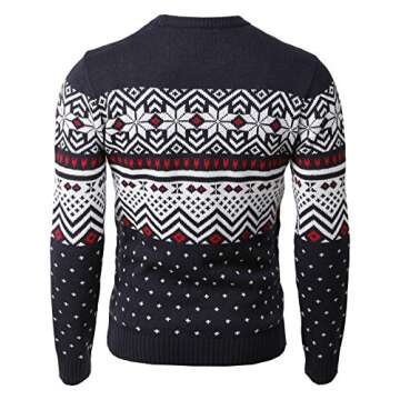 H2H Men's Slim Fit Christmas Sweater - Cozy & Stylish