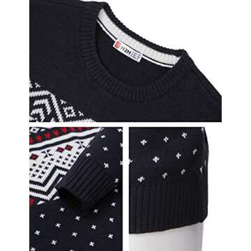 H2H Men's Slim Fit Christmas Sweater - Cozy & Stylish