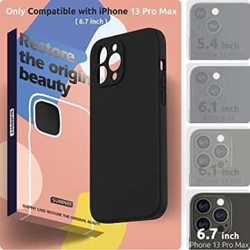 SURPHY Compatible with iPhone 13 Pro Max Case with Screen Protector, (Camera Protection + Soft Micro...
