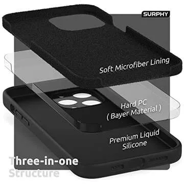 SURPHY iPhone 13 Pro Max Case with Screen Protector
