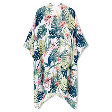 Moss Rose Women's Beach Cover up Swimsuit Kimono Dress with Tropical, Loose Casual Resort Wear
