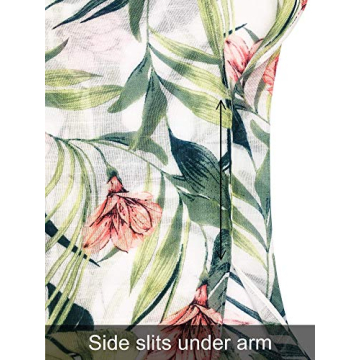 Moss Rose Women's Beach Cover up Swimsuit Kimono Dress with Tropical, Loose Casual Resort Wear