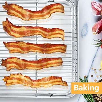 E-far Stainless Steel Baking Cooling Racks Set of 2