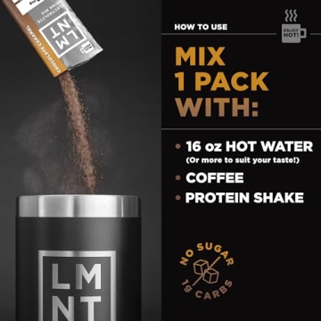 LMNT Zero Sugar Hot Chocolate Coffee Mixer 30-Count