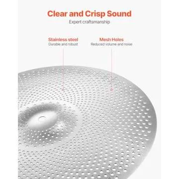 VEVOR Low Volume Drum Cymbal Set - 5 Pieces for Beginners