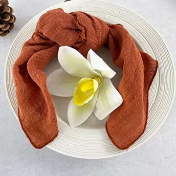 EHLDekol Gauze Cloth Napkins 100% Natural Cotton 6 Pack