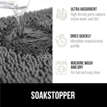 GORILLA GRIP Absorbent Dog Doormat for Cleaner Floors