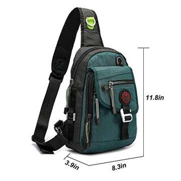 NICGID Sling Bag Chest Shoulder Backpack Crossbody Bags for Tablet Laptop Outdoor Hiking Men Women