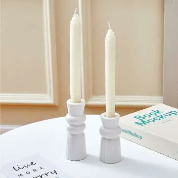 Knot Candle Holders Set - Modern Ceramic Decor