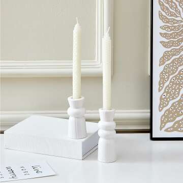 Knot Candle Holders Set - Modern Ceramic Decor