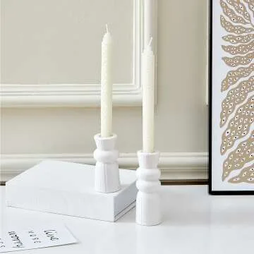 Knot Candle Holders Set - Modern Ceramic Decor